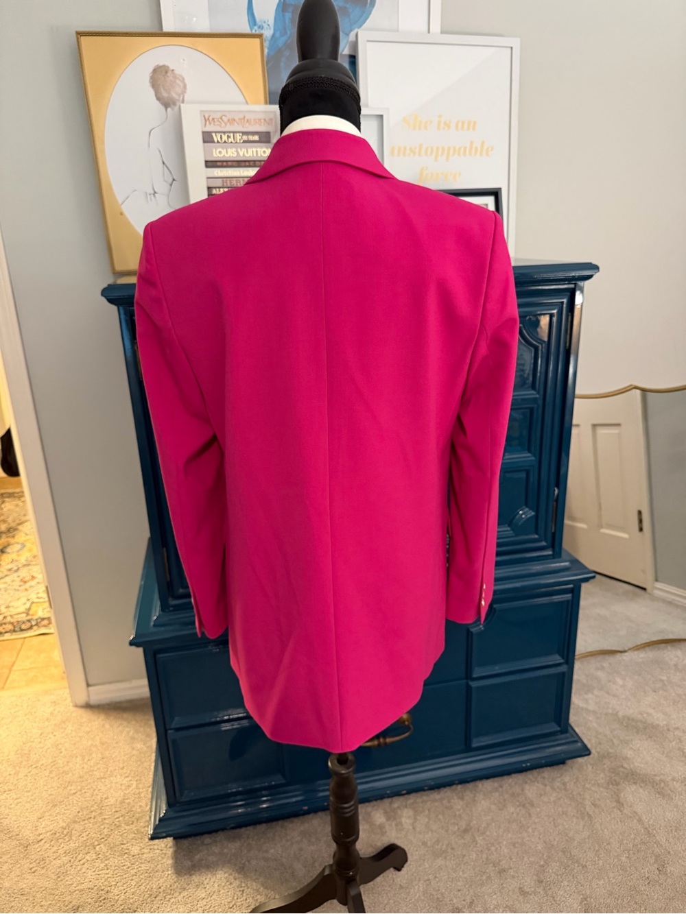 Michael Kors Hot Pink Tailored Blazer & Pants, size 8, worn once - Picture 5 of 13